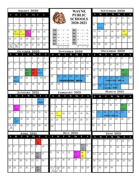 Wayne Township Calendar